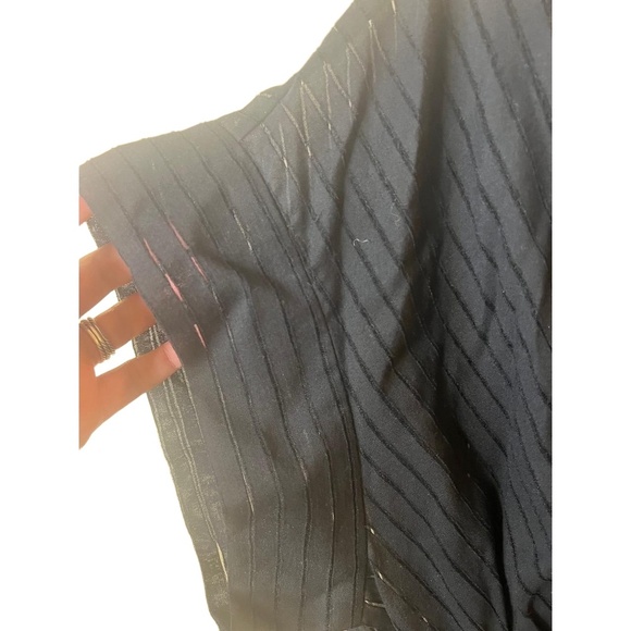 IRO Sigrid Dress V Neck 3/4 Sleeves Elastic Waist Sheer Striped Dress Medium - Picture 3 of 10